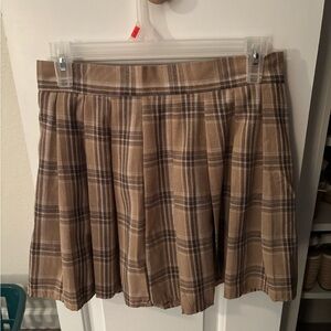 Plaid Tan Skirt
